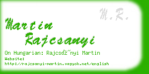 martin rajcsanyi business card